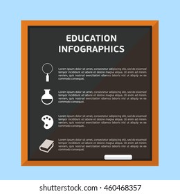  Education infographic Template. Concept education steps