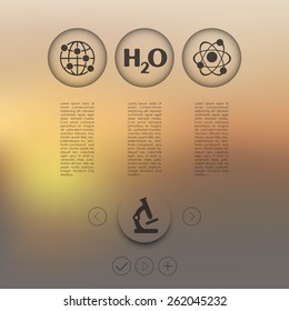 education infographic with unfocused background