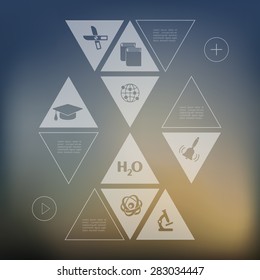 education infographic with unfocused background