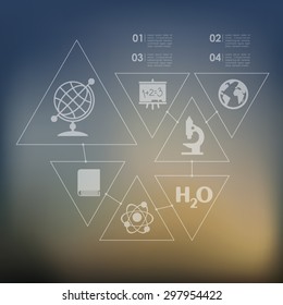 education infographic with unfocused background
