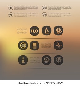 education infographic with unfocused background