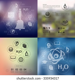 education infographic with unfocused background