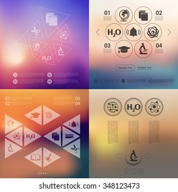 education infographic with unfocused background