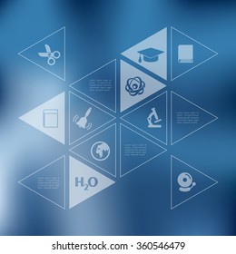 education infographic with unfocused background