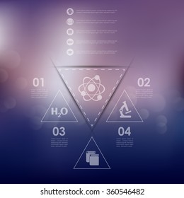education infographic with unfocused background