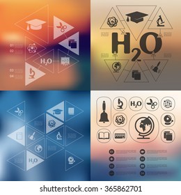 education infographic with unfocused background