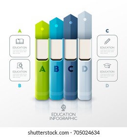 Education infographic. Vector illustration.
