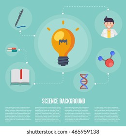 Education infographics concept icon background flat design vector illustration
