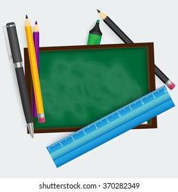 Education infographics. Concept student vector blackboard