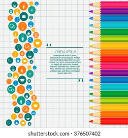 Education infographics. Concept student vector