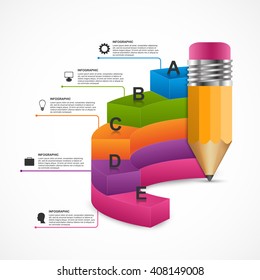 Education Infographics design template. Vector illustration.  