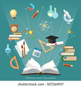 Education infographics open book of knowledge school background education infographics technology  