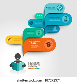 Education Infographics step option. Vector illustration. can be used for workflow layout, banner, diagram, number options, step up options, web design.