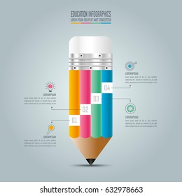 Education infographics template 4 step option. Timeline infographic design vector and marketing icons for presentation, workflow layout, diagram, annual report, web design. 