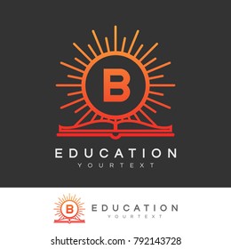 education initial Letter B Logo design