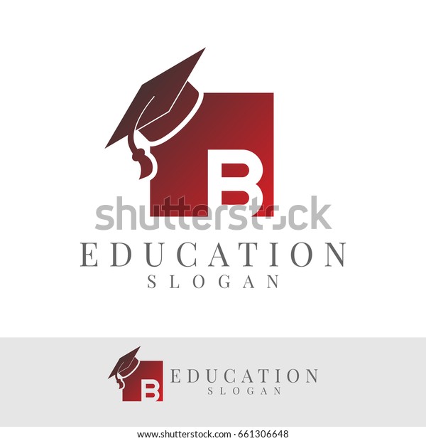 Education Initial Letter B Logo Design Stock Vector (Royalty Free ...