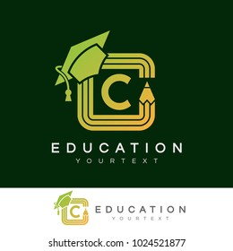 education initial Letter C Logo design