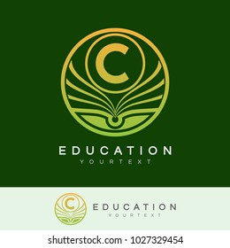education initial Letter C Logo design