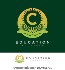 education initial Letter C Logo design