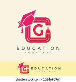 education initial Letter G Logo design