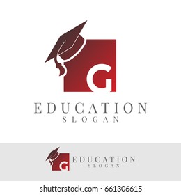 education initial Letter G Logo design