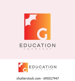 education initial Letter G Logo design
