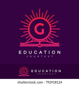 education initial Letter G Logo design