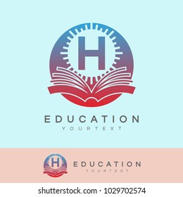 education initial Letter H Logo design