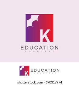 education initial Letter K Logo design