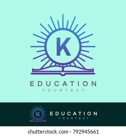 education initial Letter K Logo design