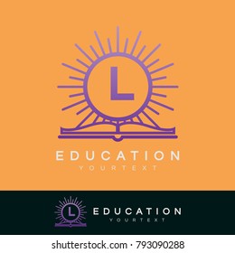 education initial Letter L Logo design