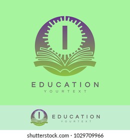 education initial Letter I Logo design