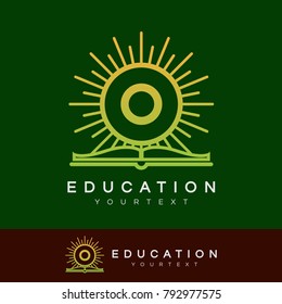 education initial Letter O Logo design