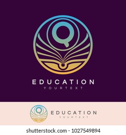 education initial Letter Q Logo design