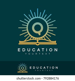 education initial Letter Q Logo design
