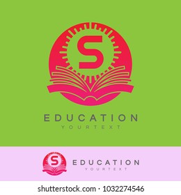 education initial Letter S Logo design