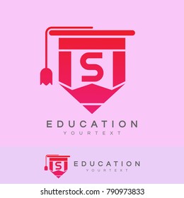 education initial Letter S Logo design