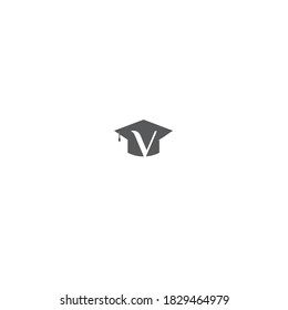 Education initial Letter V Logo design
