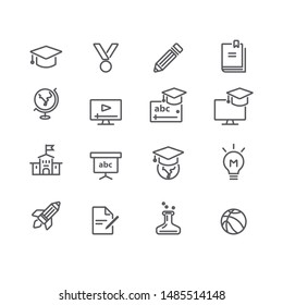Education and Innovation simple icons set,Vector