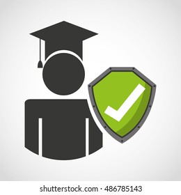 education insurance concept icon vector illustration design