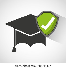 education insurance concept icon vector illustration design