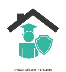 education insurance concept icon vector illustration design