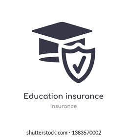 education insurance icon. isolated education insurance icon vector illustration from insurance collection. editable sing symbol can be use for web site and mobile app