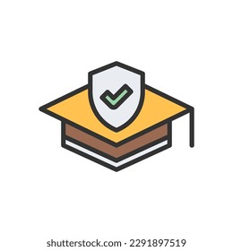 education insurance icon for your website, mobile, presentation, and logo design.