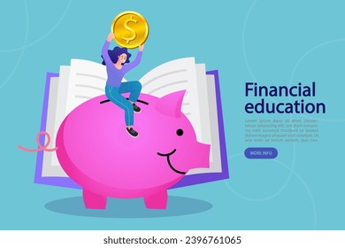 Education investment banking business. Economical system to get money for college or university. Student loans. idea of tuition budget or college. profit or earnings. vector illustration.