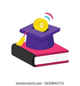 Education Investment Vector style icon. Eps 10 file