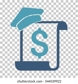 Education Invoice icon. Vector pictogram style is a flat symbol, color, chess transparent background. Designed for software and web interface toolbars and menus.