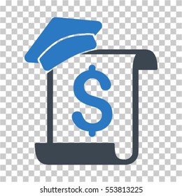 Education Invoice icon. Vector pictograph style is a flat symbol, color, chess transparent background. Designed for software and web interface toolbars and menus.