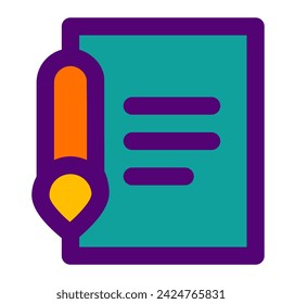education item of fill icon collections