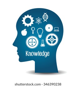 Education and knowledge graphic design, vector illustration eps10